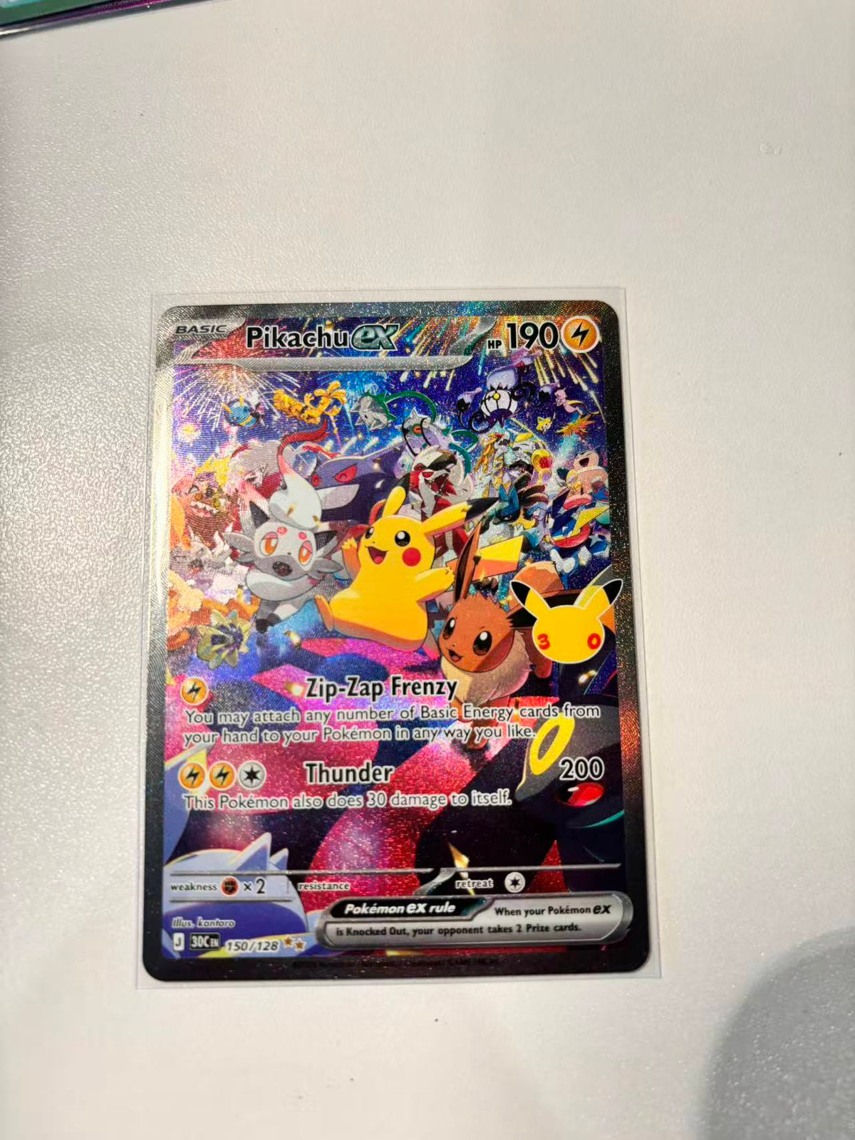 Pokémon 30th Anniversary Dark Pikachu ex 150/128